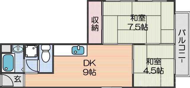 住吉第2団地10号棟の間取り