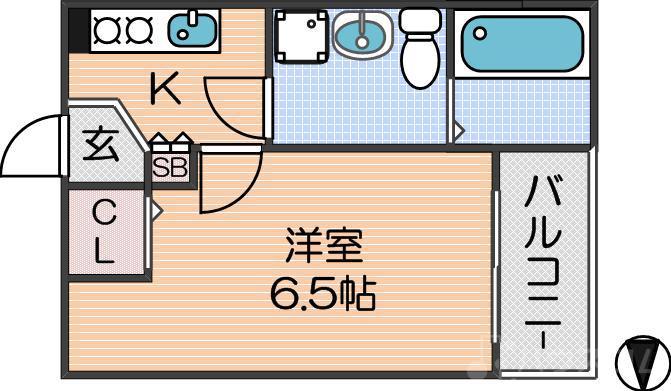 シャトー住之江の間取り