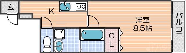 遠里小野の完工年月(2018年2月)築の賃貸アパートの間取り