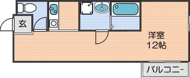 千本中の完工年月(1981年1月)築の賃貸マンションの間取り