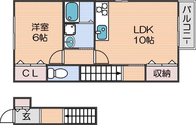カーサクリサンテモＤ棟の間取り