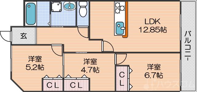 住吉建物2号館の間取り