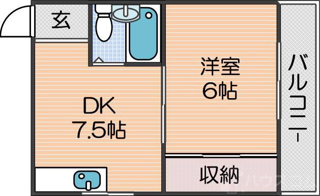 殿辻の完工年月(1984年11月)築の賃貸マンションの間取り