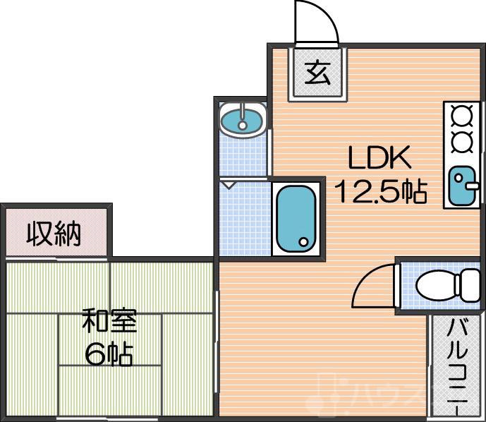 御崎の完工年月(1985年4月)築の賃貸マンションの間取り