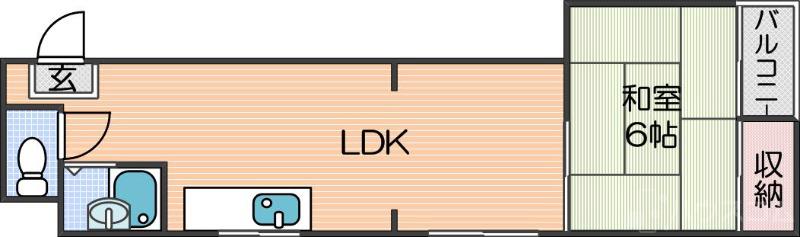 御崎の完工年月(1985年4月)築の賃貸マンションの間取り