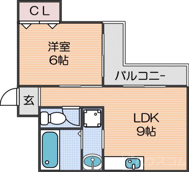 上住吉の完工年月(1996年7月)築の賃貸マンションの間取り