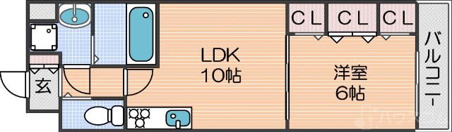 南津守の完工年月(2020年3月)築の賃貸マンションの間取り