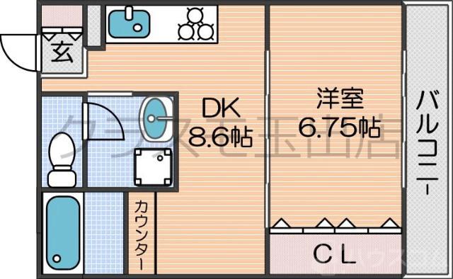 潮路の完工年月(1980年8月)築の賃貸マンションの間取り