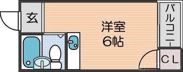 遠里小野の完工年月(1986年5月)築の賃貸マンションの間取り