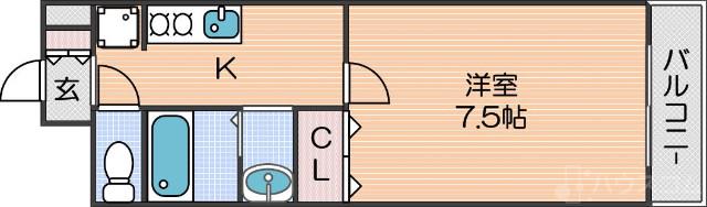 山之内の完工年月(1977年8月)築の賃貸マンションの間取り