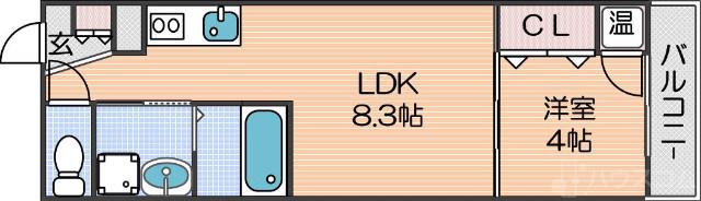 清水丘の完工年月(2020年5月)築の賃貸アパートの間取り