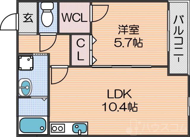 遠里小野の完工年月(2020年7月)築の賃貸アパートの間取り