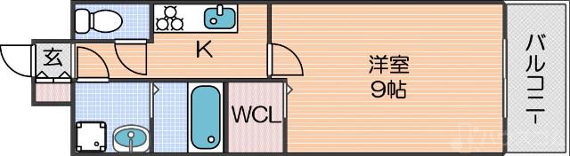 新北島の完工年月(2020年8月)築の賃貸マンションの間取り