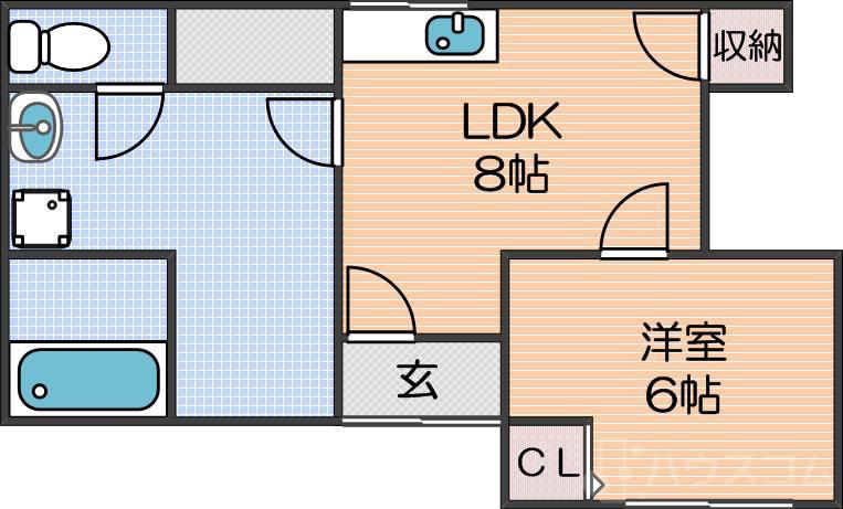 千本北の完工年月(1946年4月)築の賃貸マンションの間取り