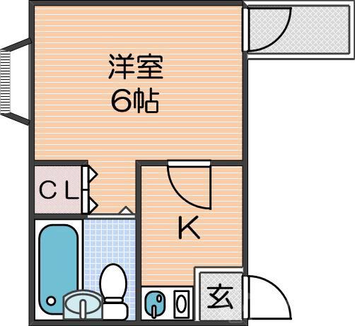 千本南の完工年月（1990年4月）築の賃貸マンションの間取り