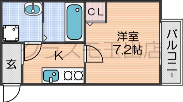 クラスティーネ遠里小野の間取り
