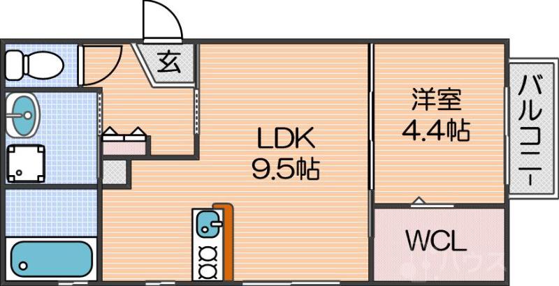 シティコート岸里玉出駅前の間取り