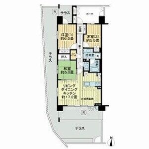桂御所町の完工年月(2014年11月)築の賃貸マンションの間取り