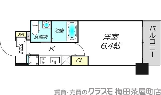 エスリード江坂江の木町の間取り