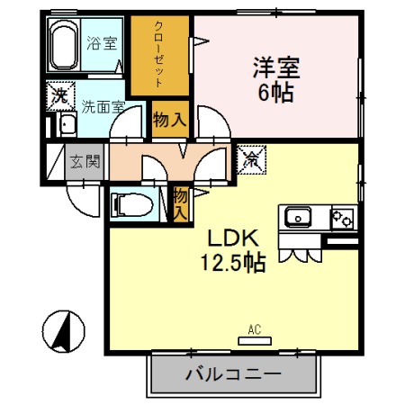 カーサアルペジオB棟の間取り