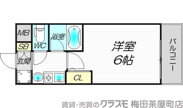 同心の完工年月(2001年2月)築の賃貸マンションの間取り