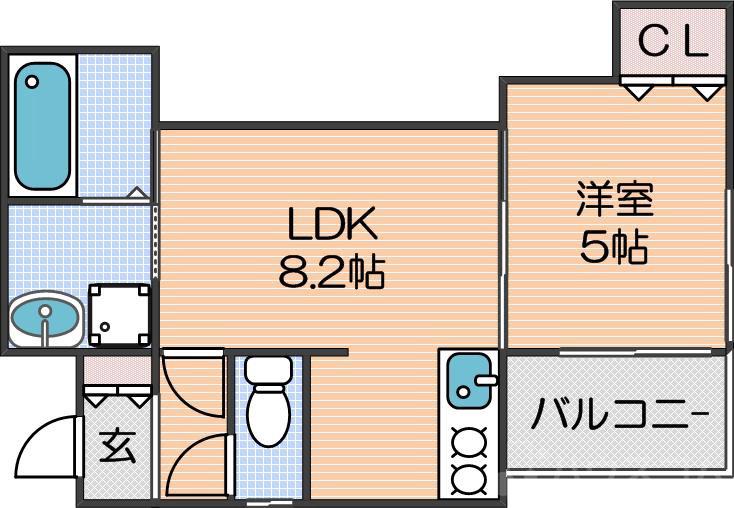 ラモーナ玉出東Ⅲの間取り