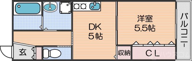 エルサ住之江の間取り