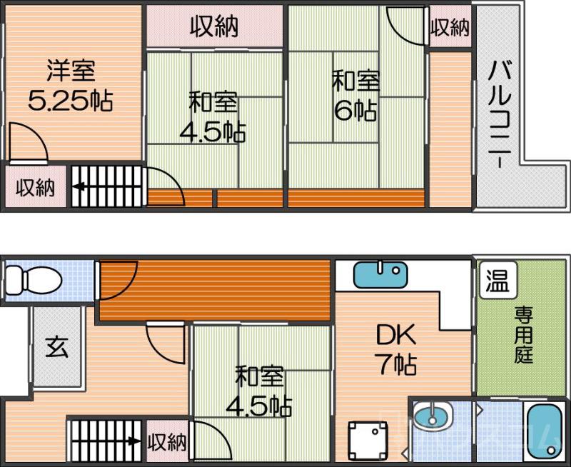 墨江4丁目貸家の間取り