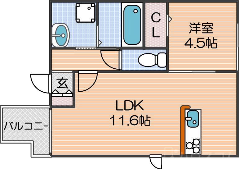エスポワール東加賀屋の間取り