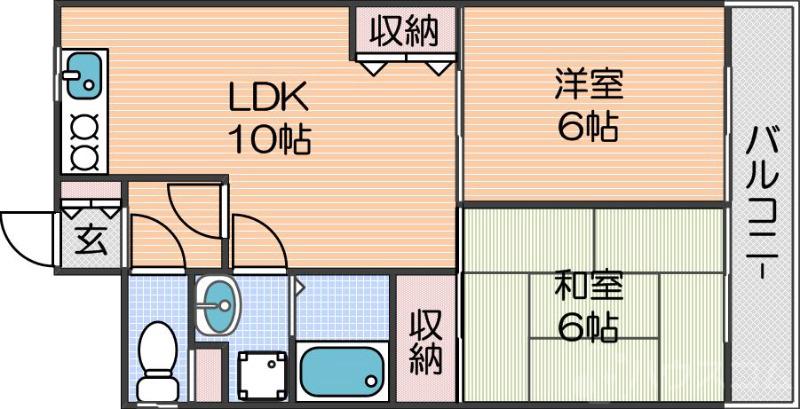ルネサンライズHORIMOTOの間取り