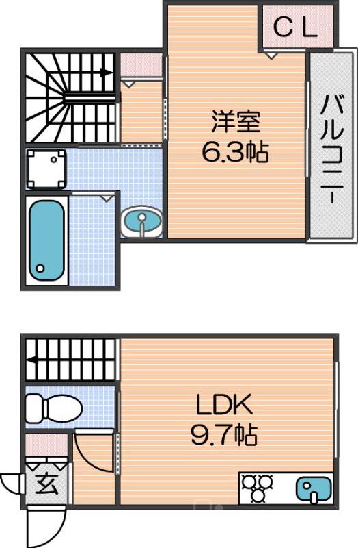 シャーメゾンアズミの間取り