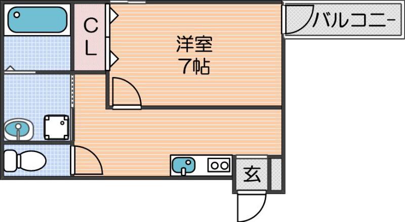 フジパレス加賀屋Ⅰ番館の間取り