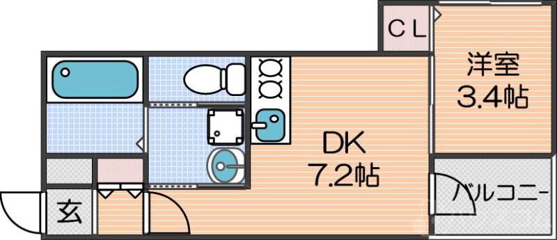 南大阪ミカーサの間取り