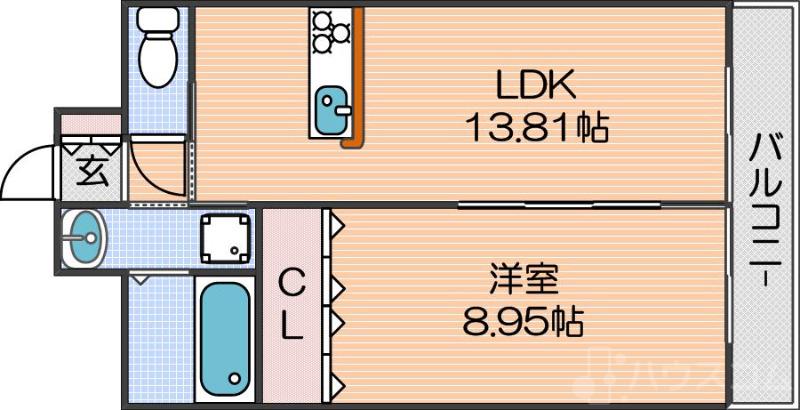 フランセジュール北加賀屋駅前の間取り