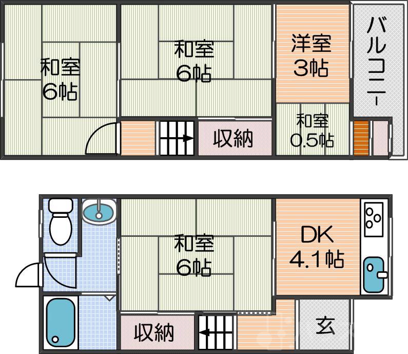 上住吉2丁目戸建ての間取り