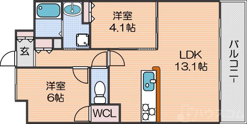 ソフィアコート宿院の間取り