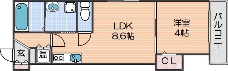エフアセシア千本北の間取り