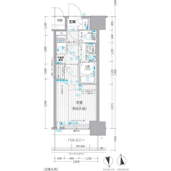 エスリード長居公園パークアベニューの間取り