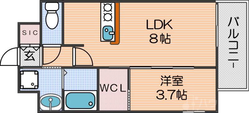 ラグゼ住吉公園の間取り