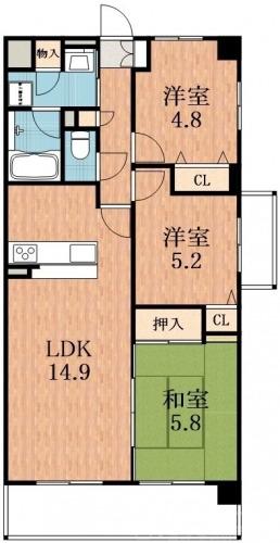 OC RESIDENCE R HAMAGUCHIの間取り