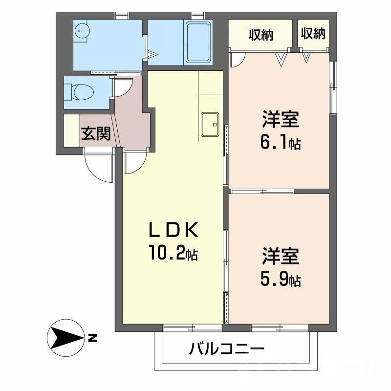ギオンハイツ1の間取り