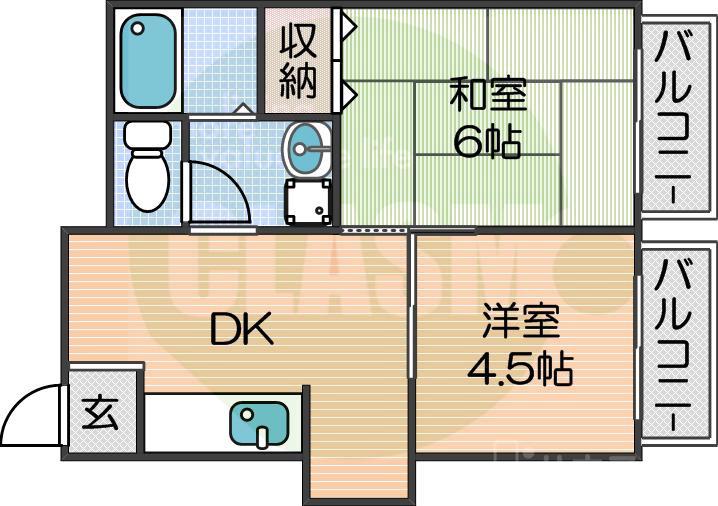ロイヤルハイツ南の間取り