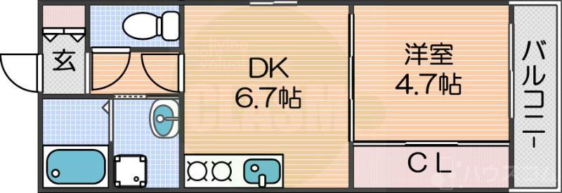 ガルデニア天王寺南の間取り