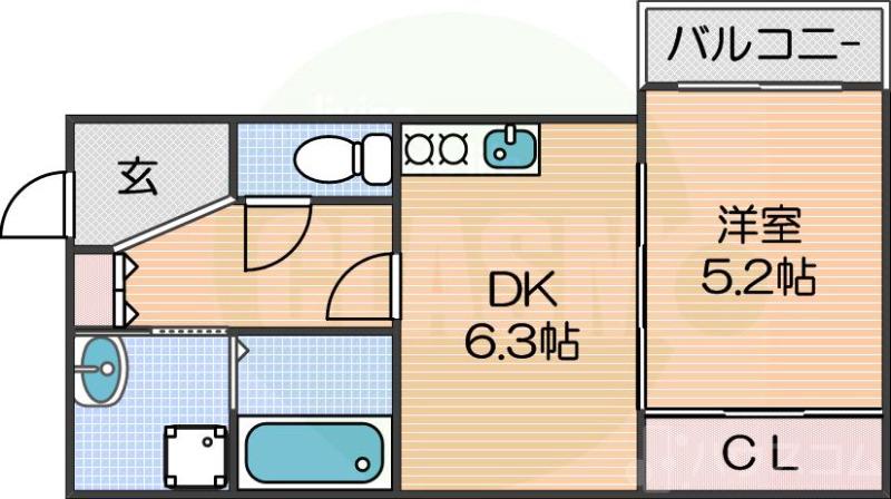 ガルデニア天王寺南の間取り