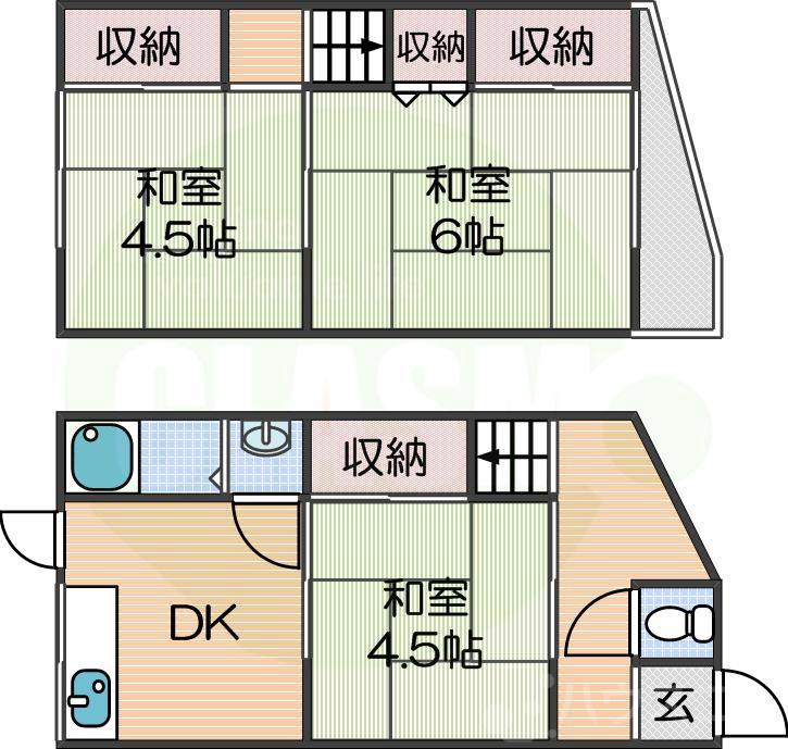 苅田8丁目片山様貸家の間取り