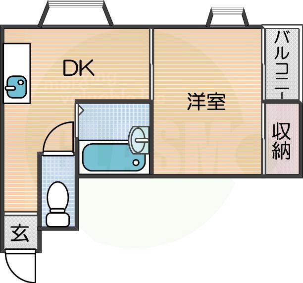 グランドハイツ万代東の間取り