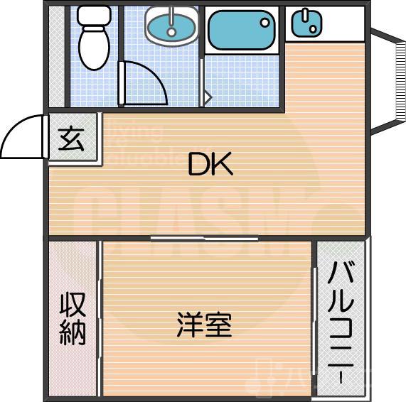 グランドハイツ万代東の間取り