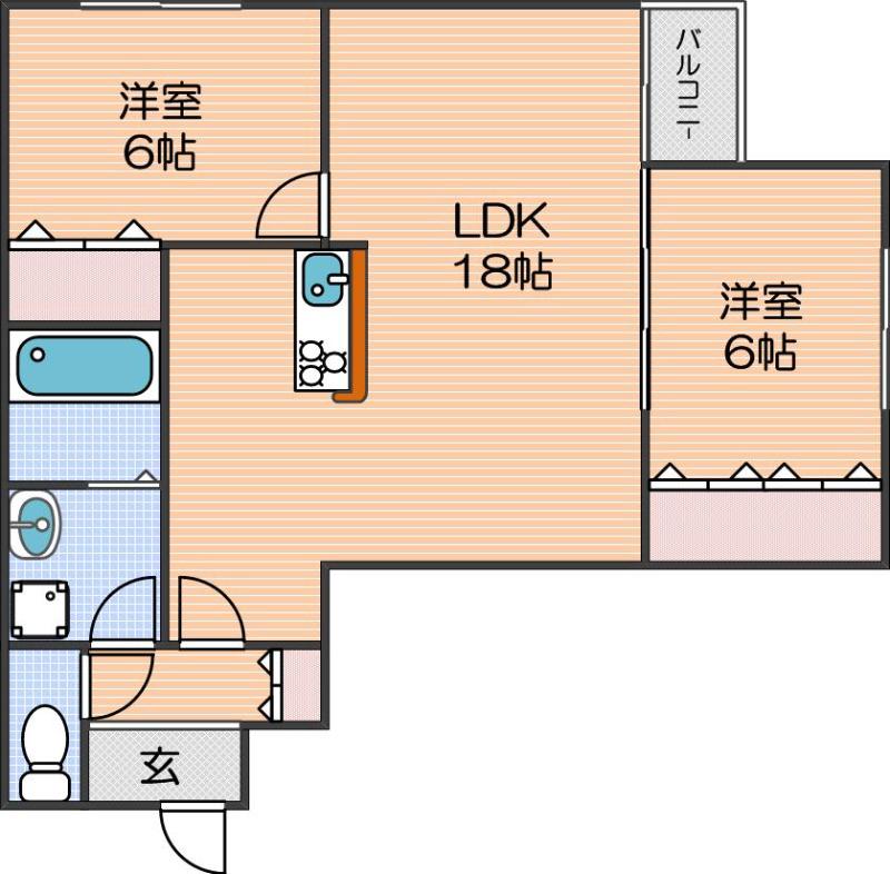 プロスパーコート住吉大社Ⅰの間取り