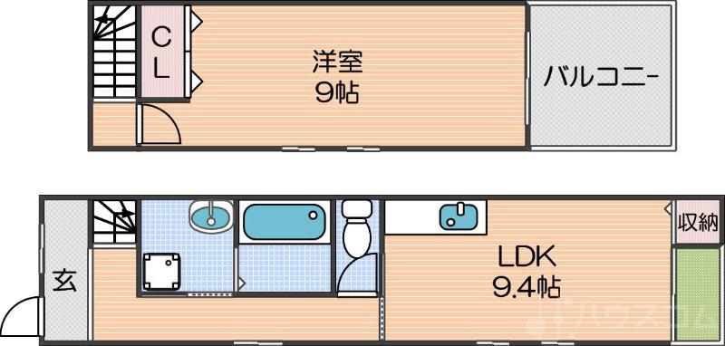 西加賀屋3丁目貸家の間取り