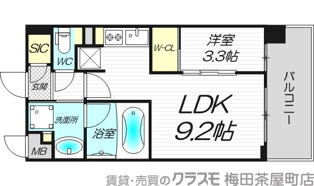 コンフォリア新大阪宮原Qの間取り